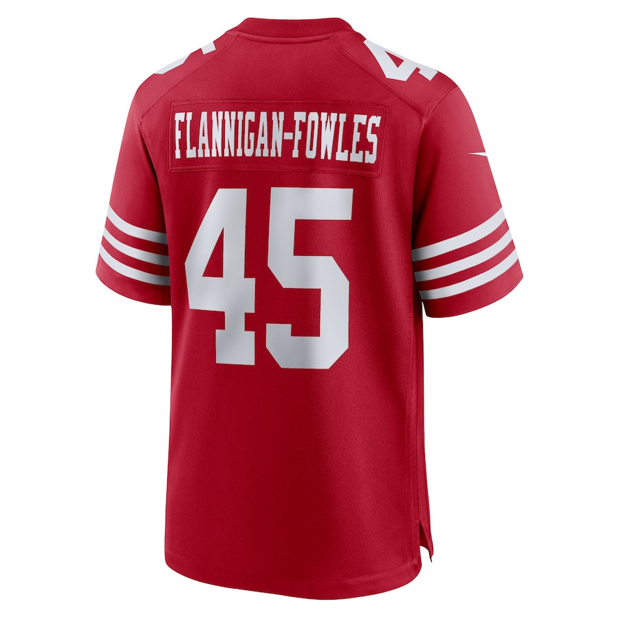 Demetrius Flannigan-Fowles 45 San Francisco 49ers Game Men Jersey - Scarlet JS8894 nicesnker - Image 3
