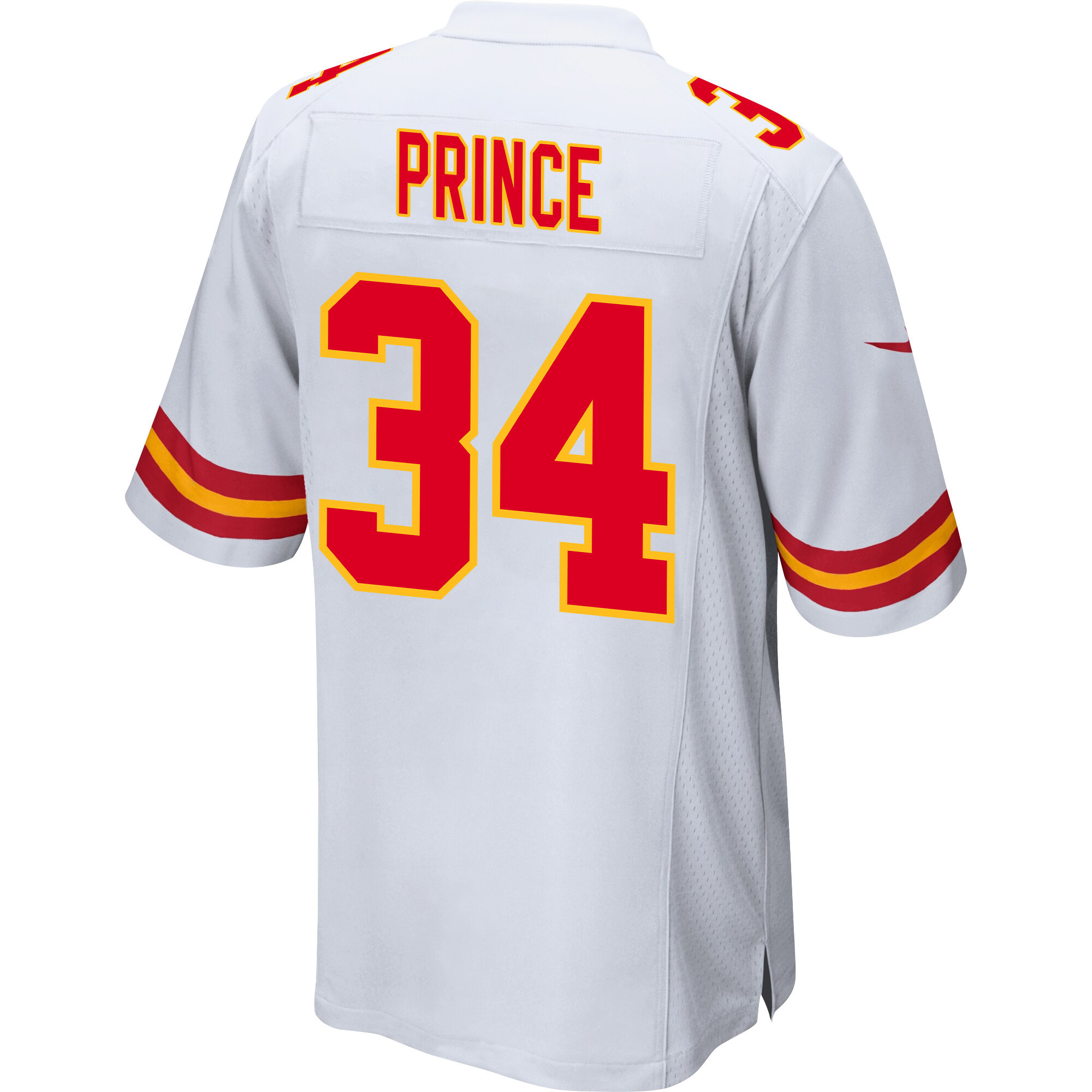 Deneric Prince 34 Kansas City Chiefs Super Bowl LVIII Champions 4 Stars Patch Game Men Jersey - White JS4608 nicesnker - Image 3