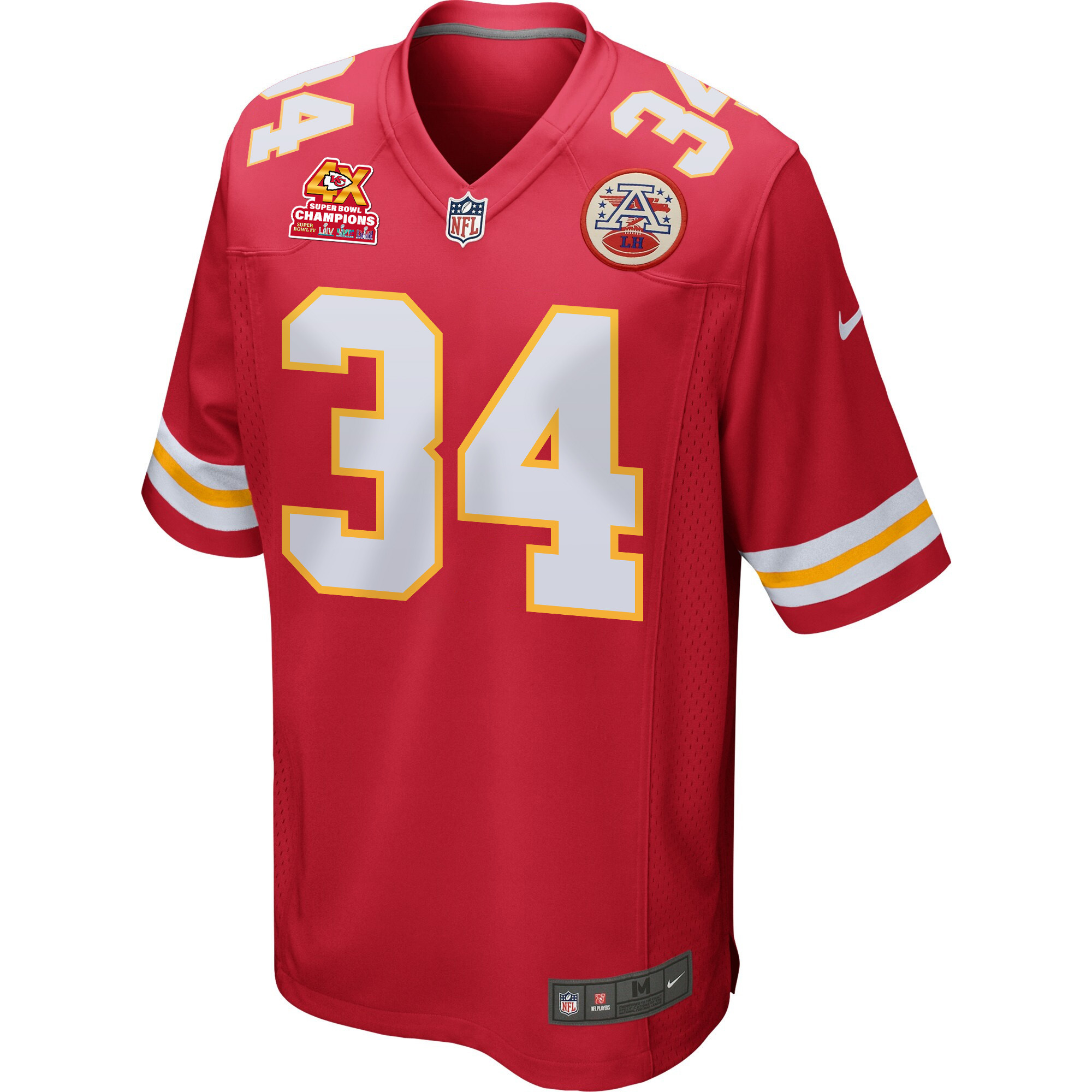 Deneric Prince 34 Kansas City Chiefs Super Bowl LVIII Champions 4X Game Men Jersey - Red JS5132 nicesnker - Image 2