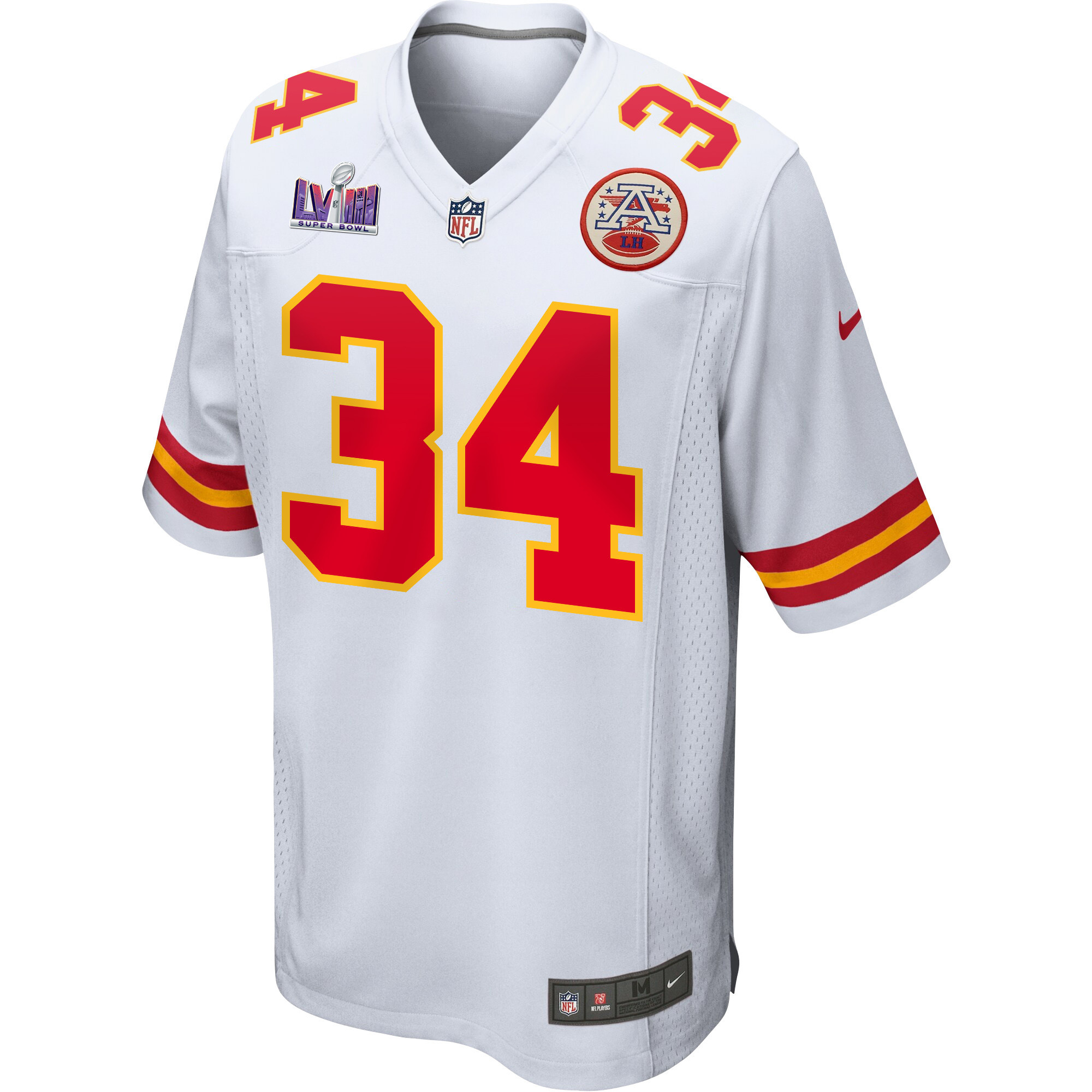 Deneric Prince 34 Kansas City Chiefs Super Bowl LVIII Patch Game Men Jersey - White JS5676 nicesnker - Image 2