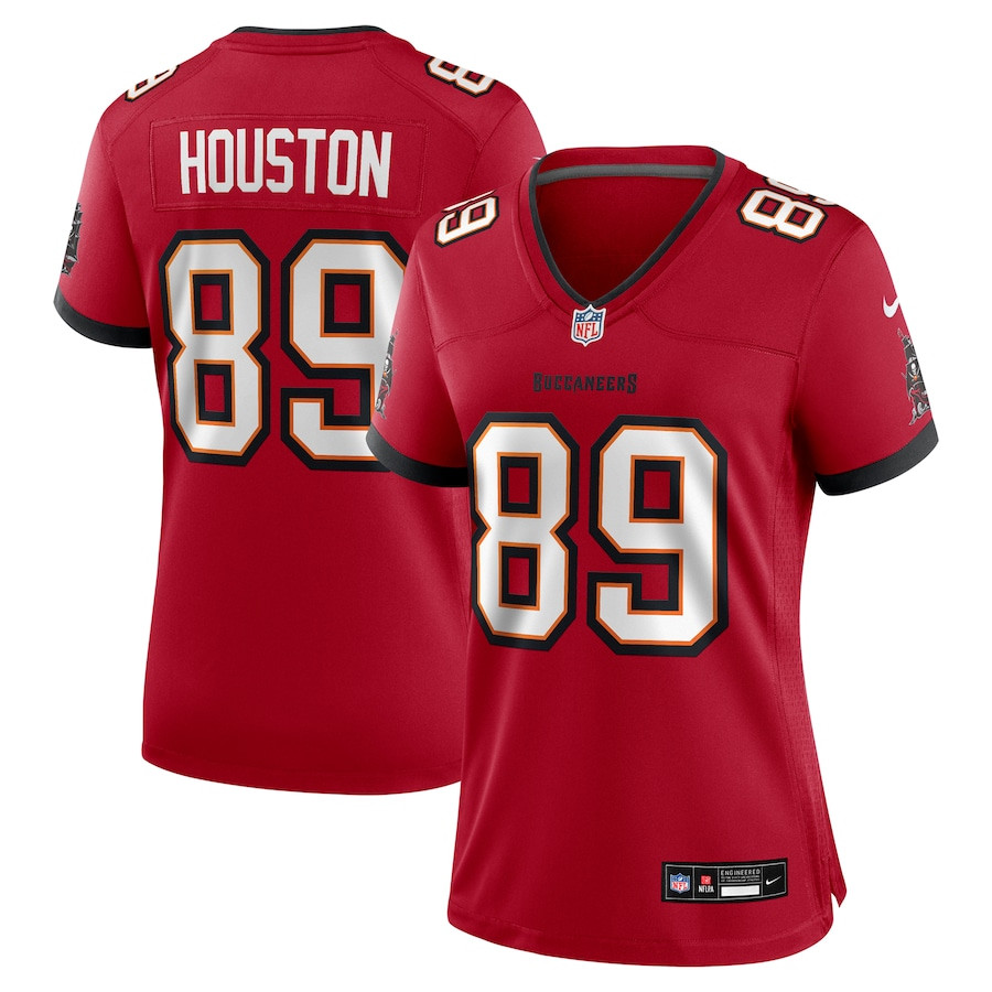 Dennis Houston 89 Tampa Bay Buccaneers Women's Game Jersey - Red JS3463 nicesnker