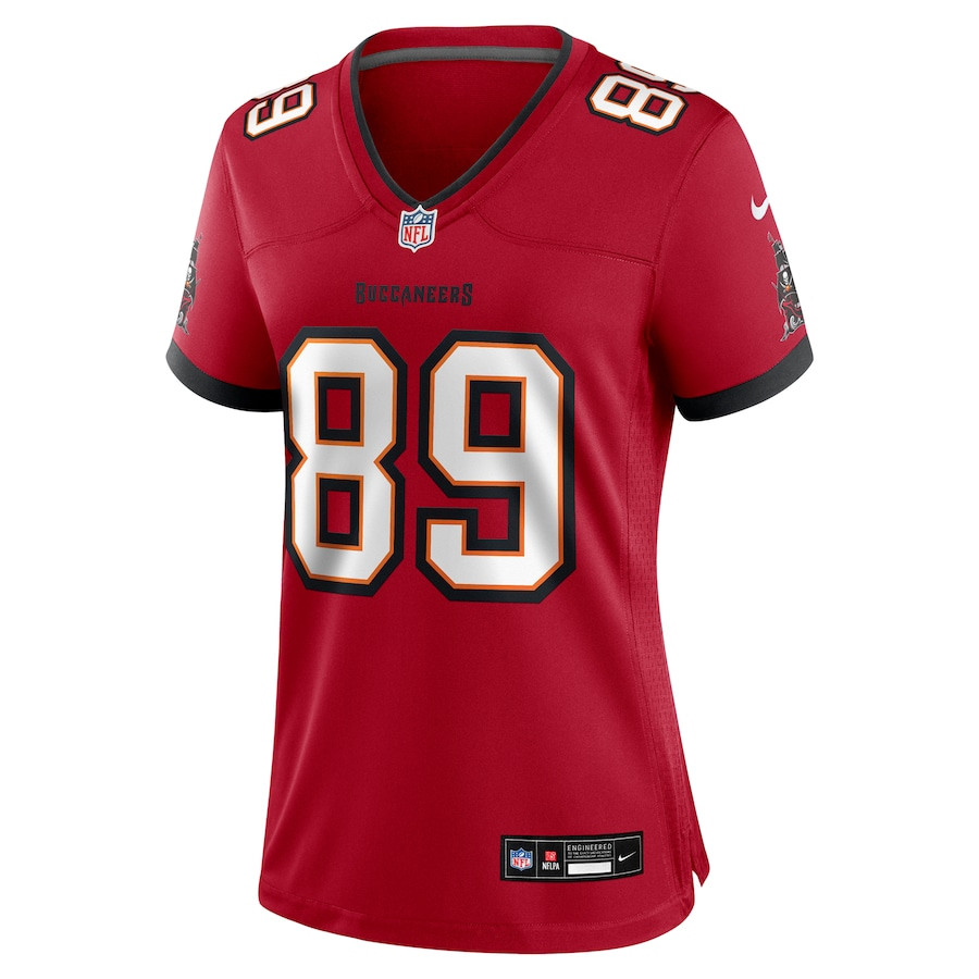 Dennis Houston 89 Tampa Bay Buccaneers Women's Game Jersey - Red JS3463 nicesnker - Image 2