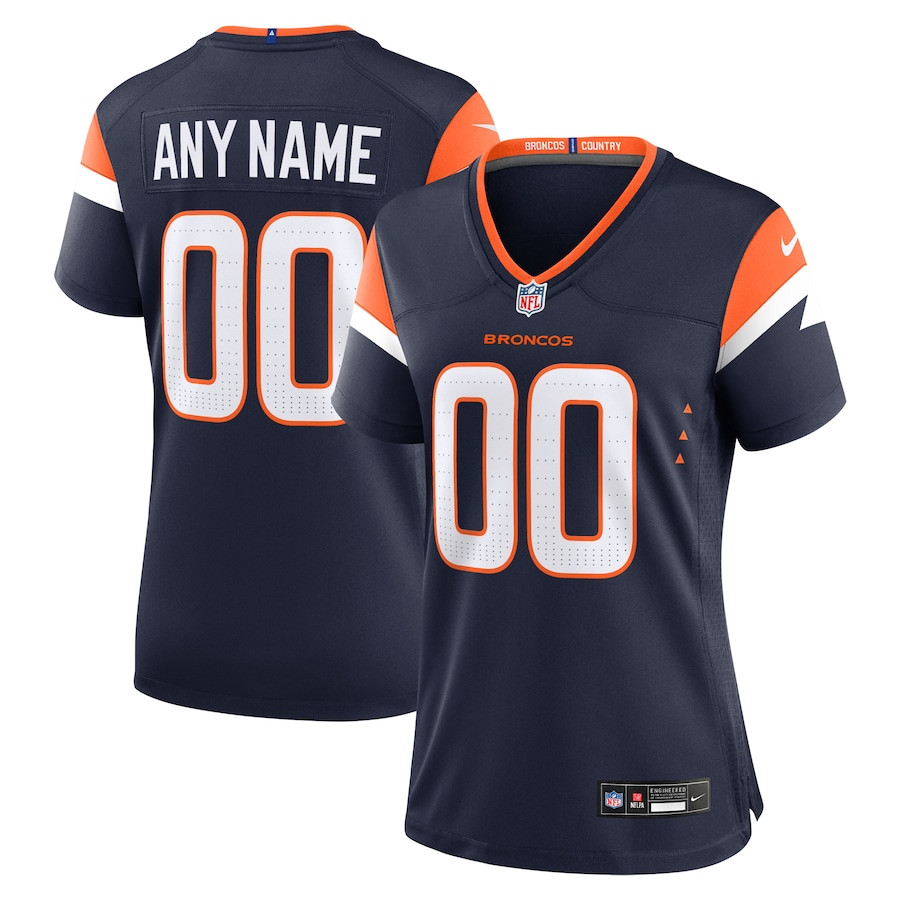 Denver Broncos Custom Alternate Game Women Jersey - Navy JS8892 nicesnker