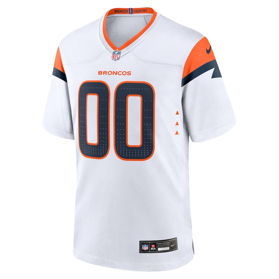 Denver Broncos Custom Game Men Jersey - White JS7159 nicesnker - Image 2
