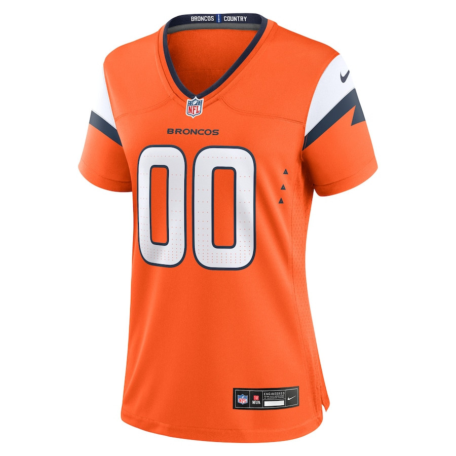 Denver Broncos Custom Game Women Jersey - Orange JS8686 nicesnker - Image 2