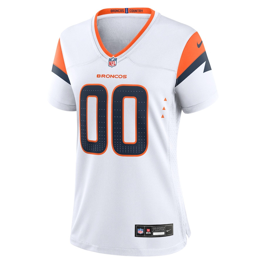 Denver Broncos Custom Game Women Jersey - White JS9227 nicesnker - Image 2