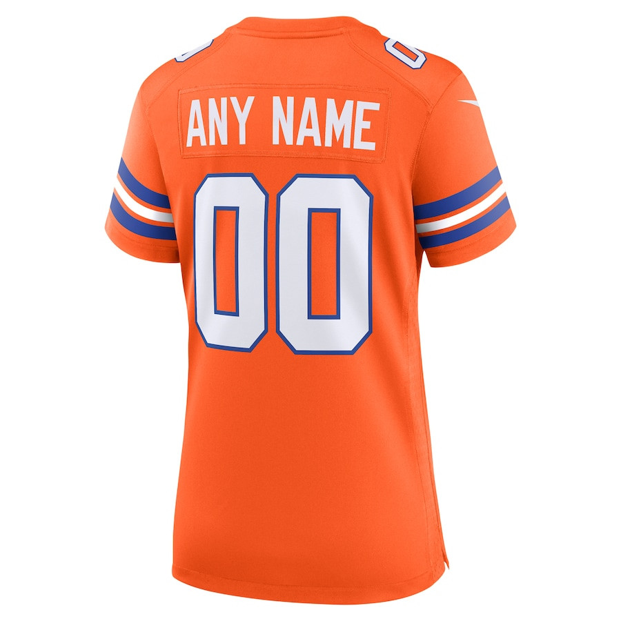 Denver Broncos Women's Mile High Collection 1977 Throwback Custom Game Jersey - Orange JS4241 nicesnker - Image 3