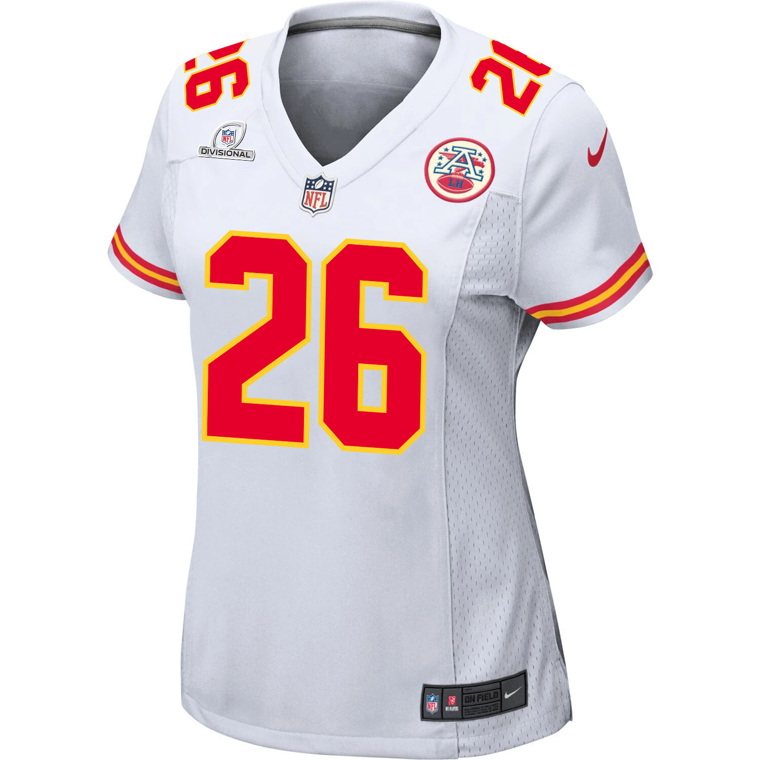 Deon Bush 26 Kansas City Chiefs Super Bowl LVIII Patch Game Women Jersey - White JS4008 nicesnker - Image 2