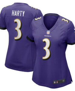 Deonte Harty 3 Baltimore Ravens Women's Game Jersey - Purple JS2156 nicesnker