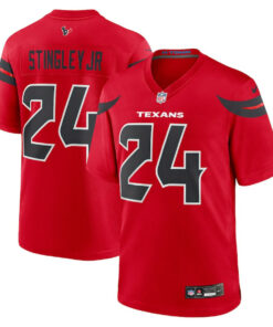 Derek Stingley Jr. 24 Houston Texans Alternate Game Jersey - Men, Red JS1706 nicesnker