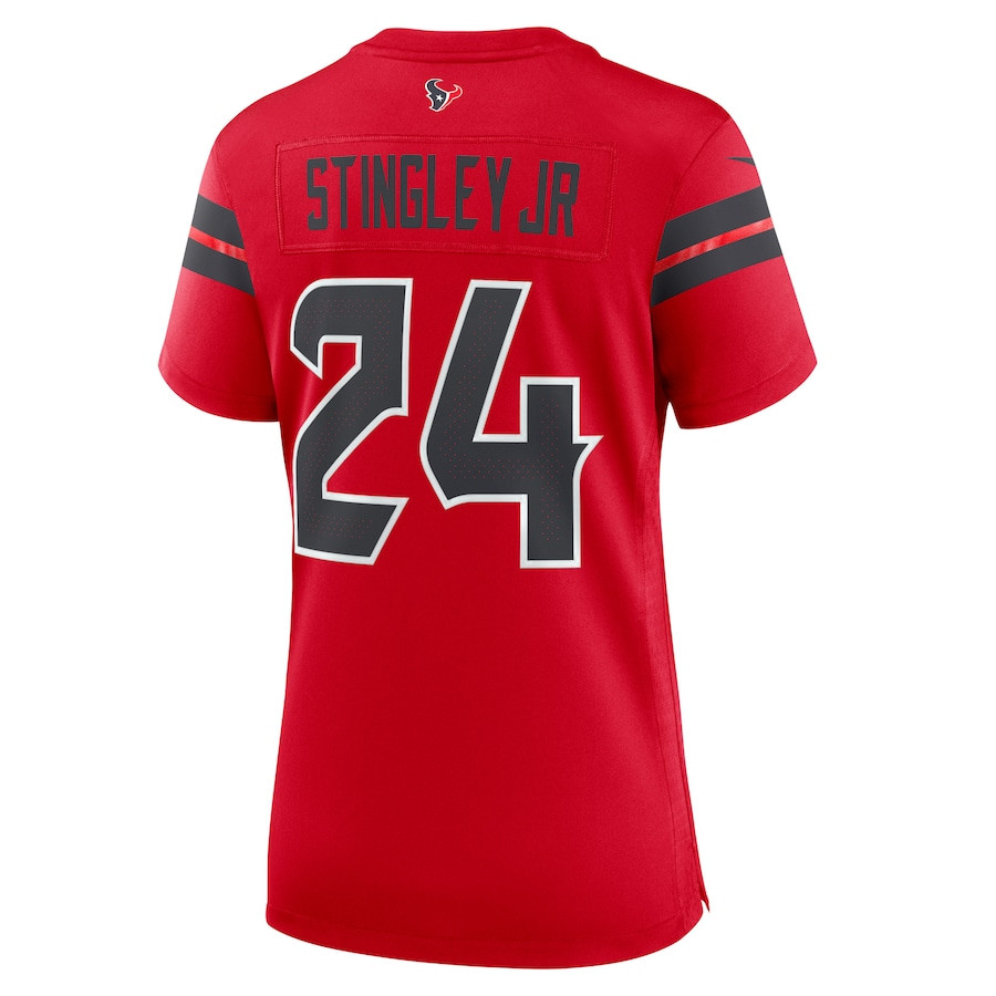 Derek Stingley Jr. 24 Houston Texans Women Alternate Game Jersey - Red JS2201 nicesnker - Image 3