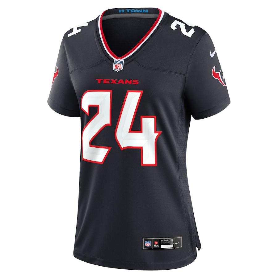 Derek Stingley Jr. 24 Houston Texans Women Game Jersey - Navy JS1256 nicesnker - Image 2