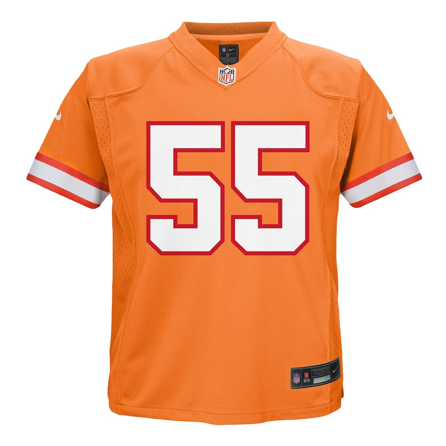 Derrick Brooks 55 Tampa Bay Buccaneers Retired YOUTH Game Jersey - Orange JS6157 nicesnker - Image 2