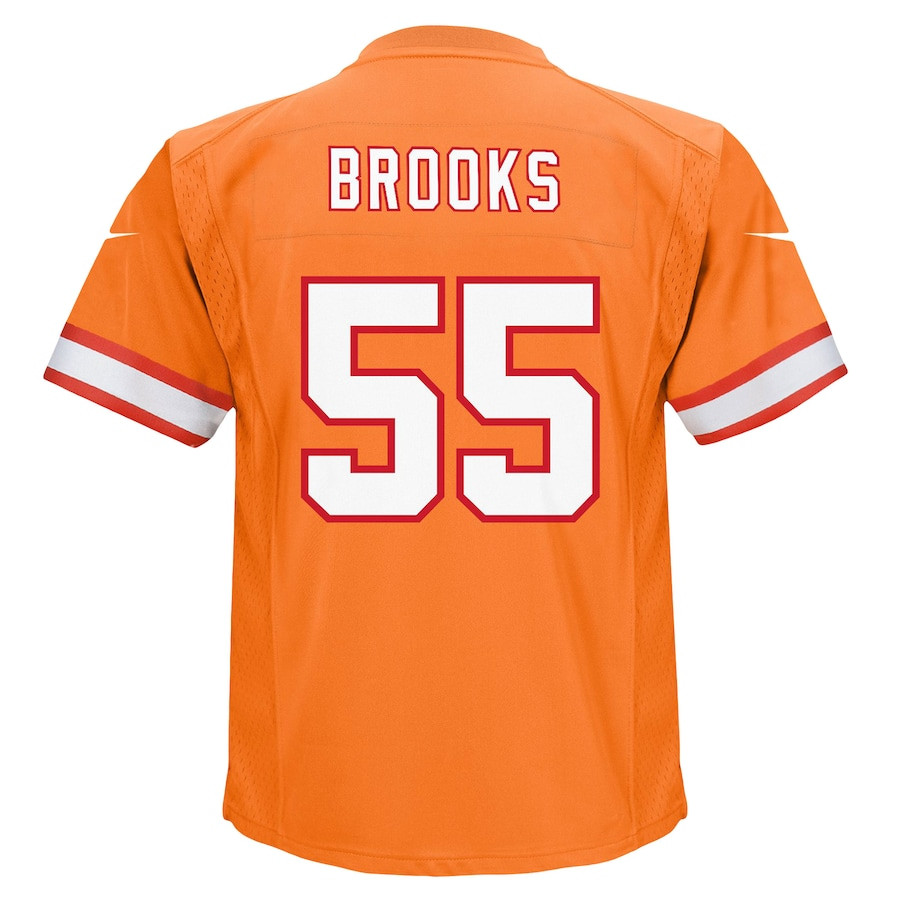 Derrick Brooks 55 Tampa Bay Buccaneers Retired YOUTH Game Jersey - Orange JS6157 nicesnker - Image 3