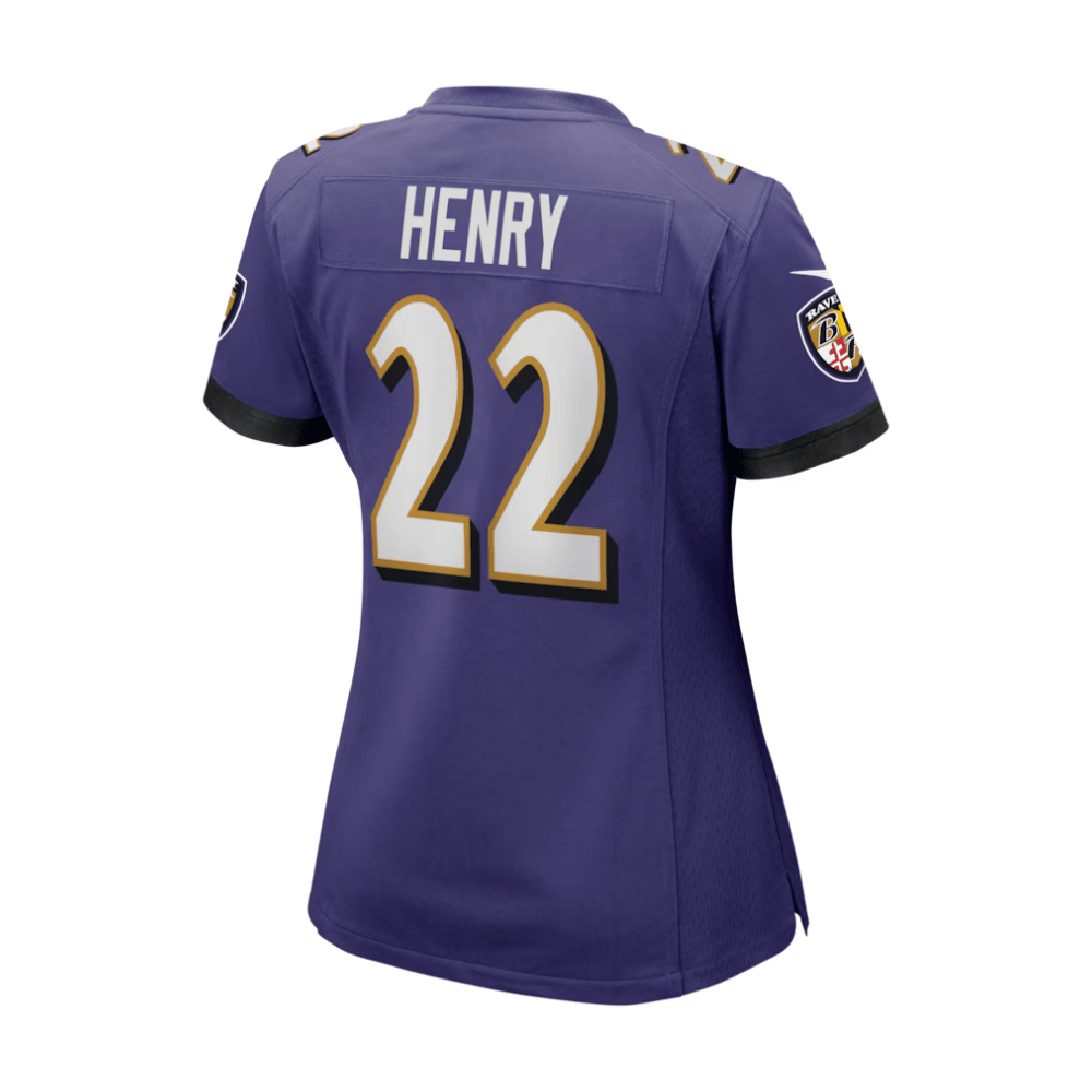 Derrick Henry 22 Baltimore Ravens 2025 Pro Bowl Patch Women Game Jersey - Purple JS6792 nicesnker - Image 2