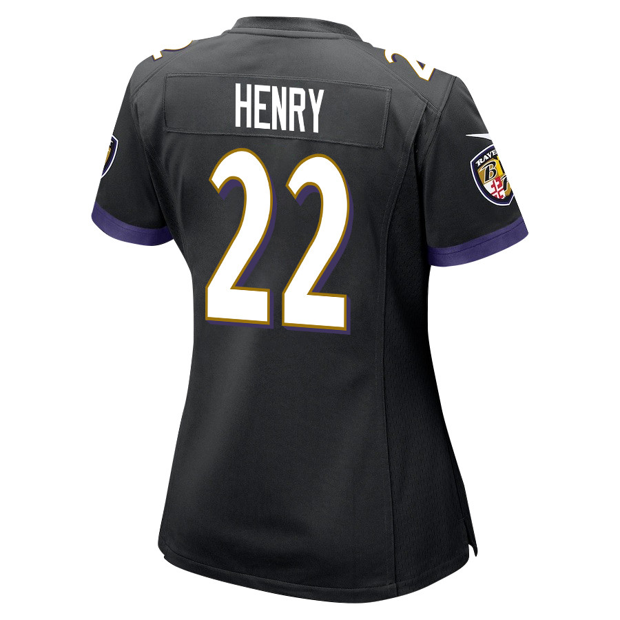 Derrick Henry 22 Baltimore Ravens Game Women Jersey - Black JS6731 nicesnker - Image 3