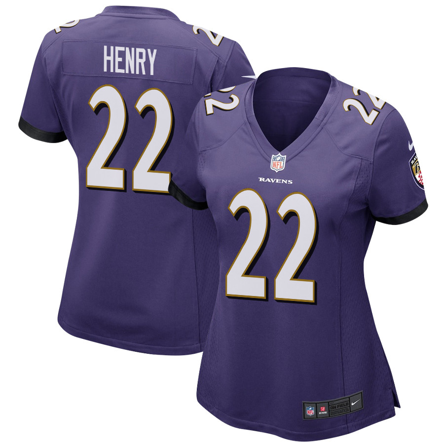 Derrick Henry 22 Baltimore Ravens Game Women Jersey - Purple JS7272 nicesnker