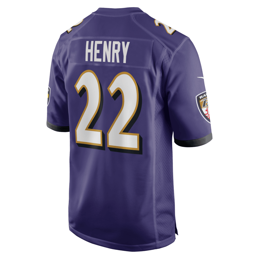 Derrick Henry #22 Baltimore Ravens Super Bowl LIX Jersey - Men's - Purple JS6535 nicesnker - Image 3