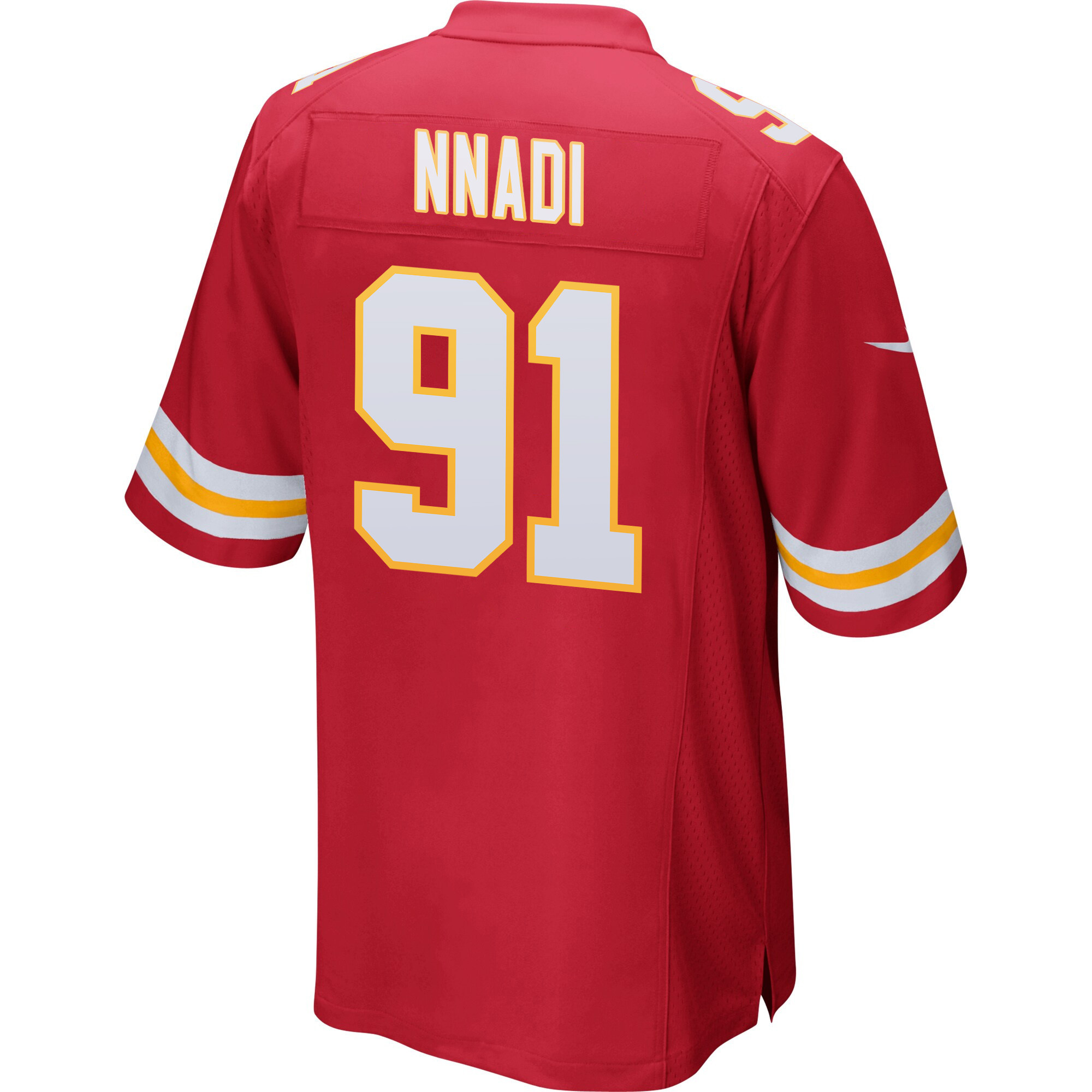 Derrick Nnadi 91 Kansas City Chiefs AFC Champions Patch Game Men Jersey - Red JS1926 nicesnker - Image 3