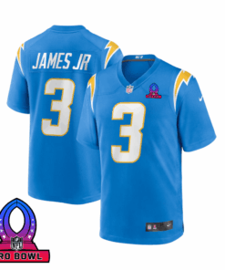 Derwin James Jr. 3 Los Angeles Chargers 2025 Pro Bowl Patch Game Men Jersey - Powder Blue JS1158 nicesnker