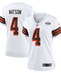 Deshaun Watson 4 Cleveland Browns Women Jersey - White JS7993 nicesnker