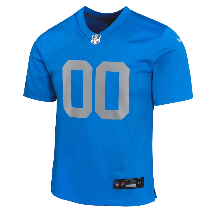 Detroit Lions Alternate Custom Game YOUTH Jersey - Blue JS8288 nicesnker - Image 2