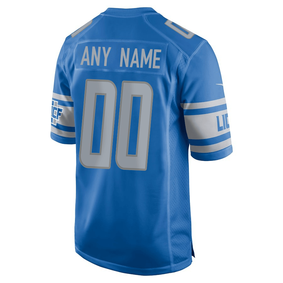 Detroit Lions vs. Kansas City Chiefs Super Bowl LVIII Matchup Game Custom Men Jersey - Blue JS8041 nicesnker - Image 3