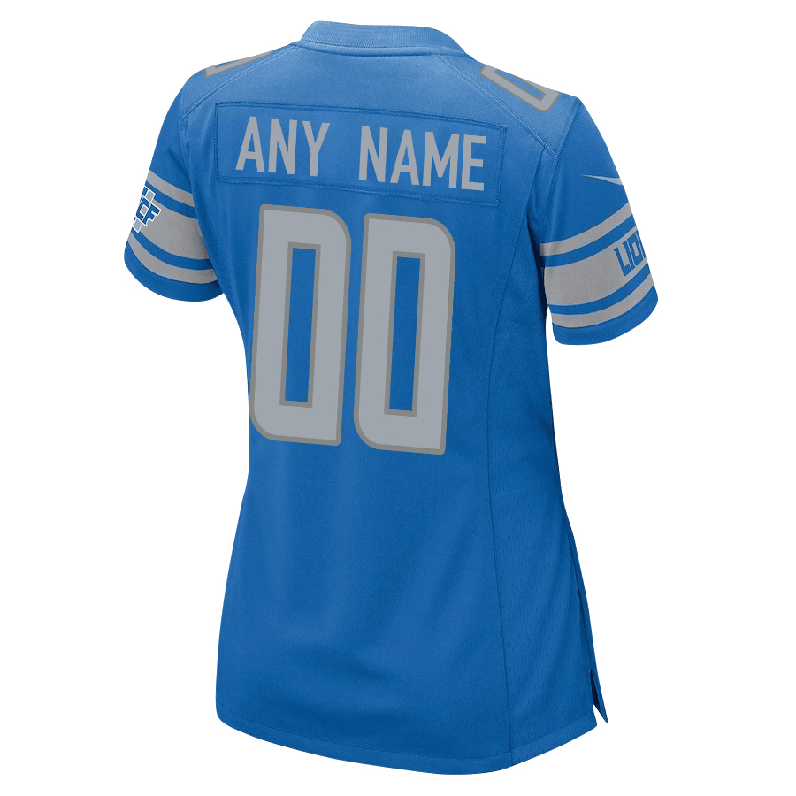 Detroit Lions vs. Kansas City Chiefs Super Bowl LVIII Matchup Game Custom Women Jersey - Blue JS8599 nicesnker - Image 3