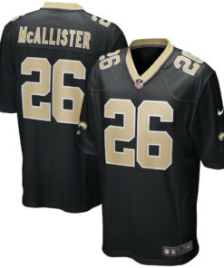 Deuce McAllister 26 New Orleans Saints Men Game Retired Jersey - Black JS9241 nicesnker