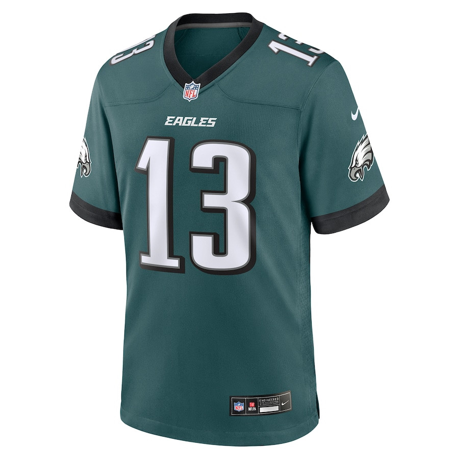 DeVante Parker 13 Philadelphia Eagles Game Men Jersey - Midnight Green JS8383 nicesnker - Image 2