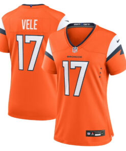 Devaughn Vele 17 Denver Broncos Women Team Game Jersey - Orange JS5384 nicesnker