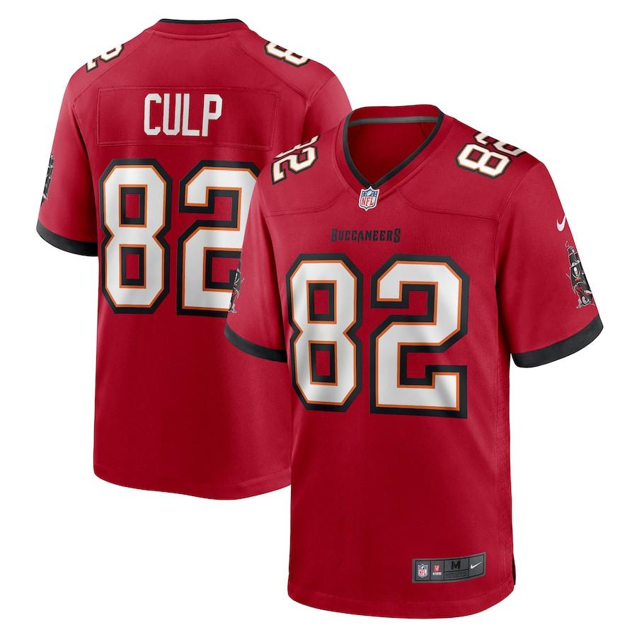 Devin Culp 82 Tampa Bay Buccaneers Game Men Jersey - Red JS6791 nicesnker