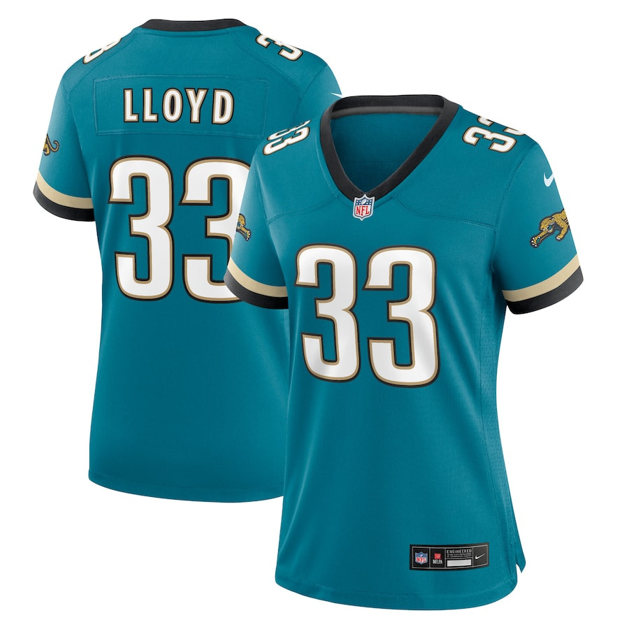 Devin Lloyd 33 Jacksonville Jaguars Women's Prowler Throwback Game Jersey - Teal JS9459 nicesnker
