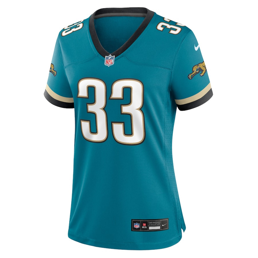 Devin Lloyd 33 Jacksonville Jaguars Women's Prowler Throwback Game Jersey - Teal JS9459 nicesnker - Image 2