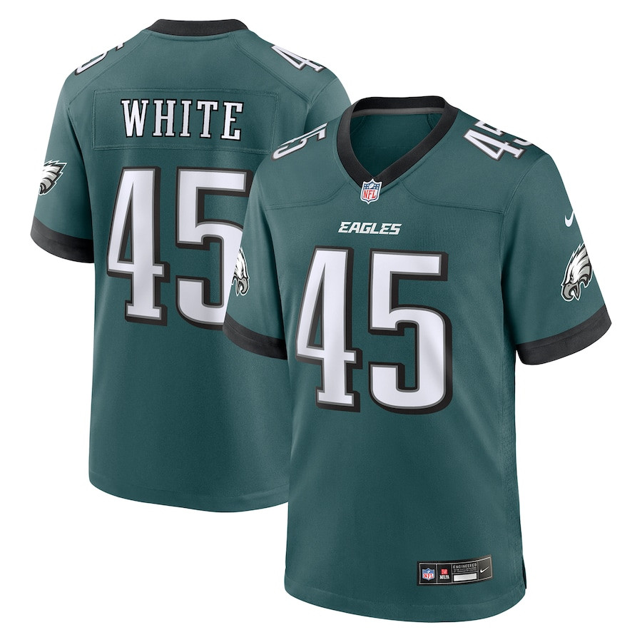 Devin White 45 Philadelphia Eagles Game Men Jersey - Midnight Green JS6959 nicesnker