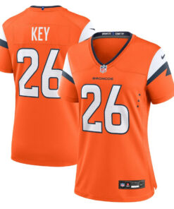 Devon Key 26 Denver Broncos Team Game Women Jersey - Orange JS4759 nicesnker