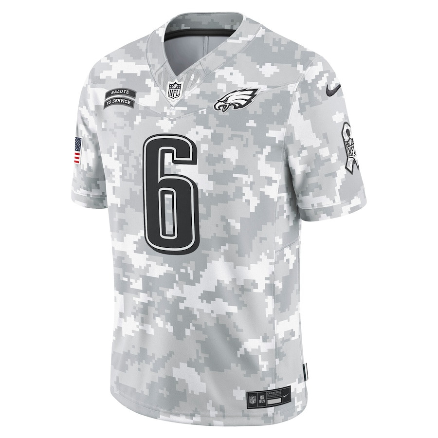 DeVonta Smith 6 Philadelphia Eagles 2024 Salute to Service Limited Men Jersey - Arctic Camo JS5095 nicesnker - Image 2