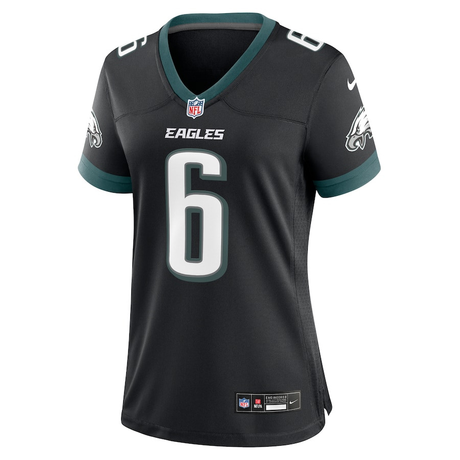 DeVonta Smith 6 Philadelphia Eagles Alternate Game Women Jersey - Black JS5820 nicesnker - Image 2