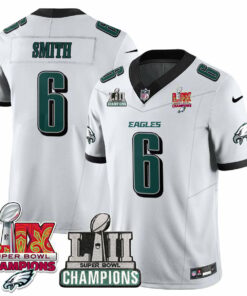 DeVonta Smith 6 Philadelphia Eagles LII-LIX Super Bowl Champions Vapor Limited Jersey - White JS8978 nicesnker