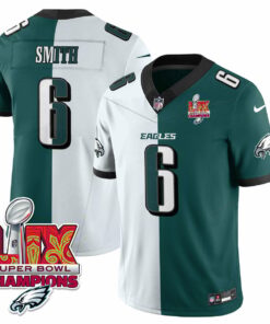 DeVonta Smith 6 Philadelphia Eagles Super Bowl LIX Champions Gold Vapor Limited Jersey - Split JS4360 nicesnker