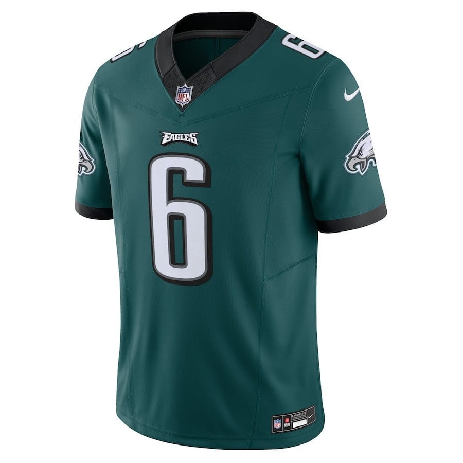 DeVonta Smith 6 Philadelphia Eagles Vapor F.U.S.E. Limited Jersey - Midnight Green JS2243 nicesnker - Image 2