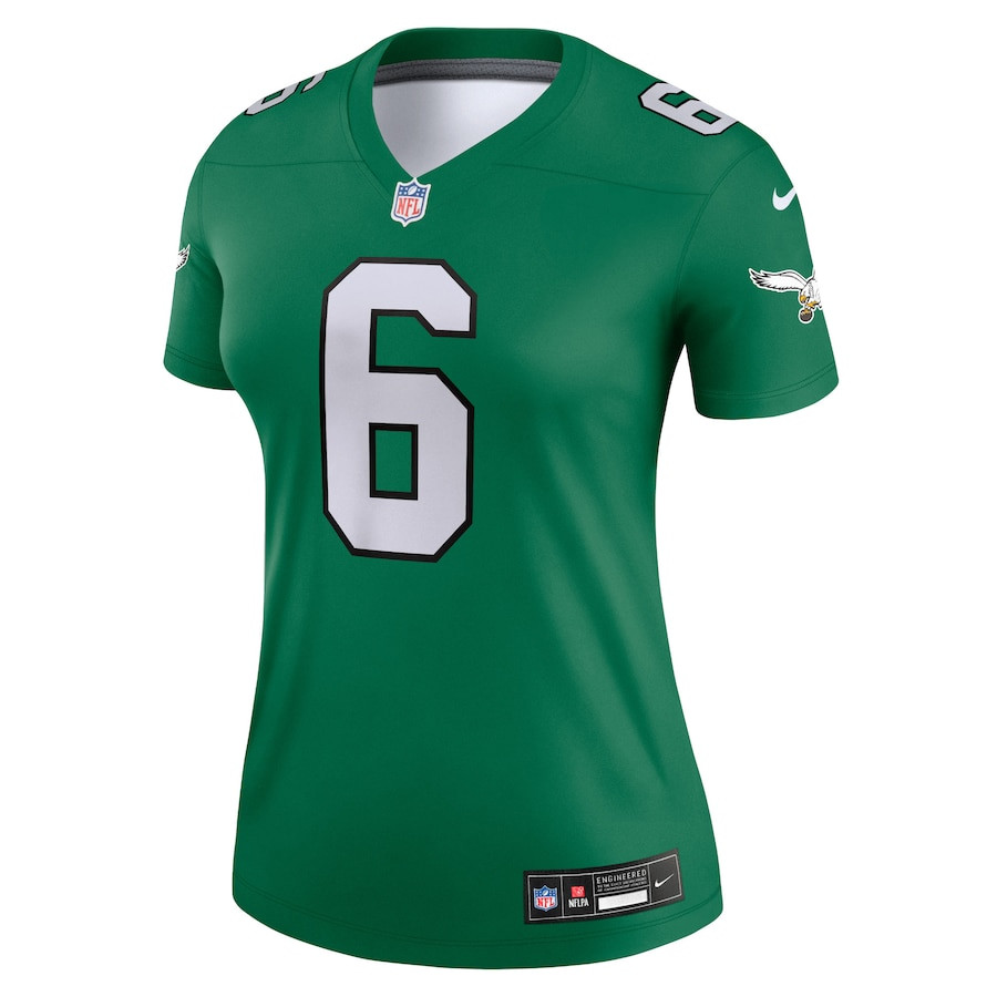 DeVonta Smith 6 Philadelphia Eagles Women Alternate Legend Player Jersey - Kelly Green JS4132 nicesnker - Image 2