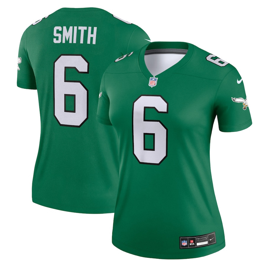 DeVonta Smith 6 Philadelphia Eagles Women Alternate Legend Player Jersey - Kelly Green JS4132 nicesnker