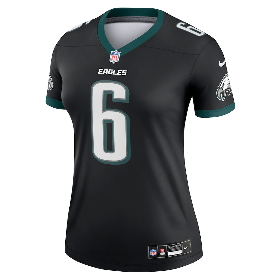 DeVonta Smith 6 Philadelphia Eagles Women Legend Player Jersey - Black JS5319 nicesnker - Image 2