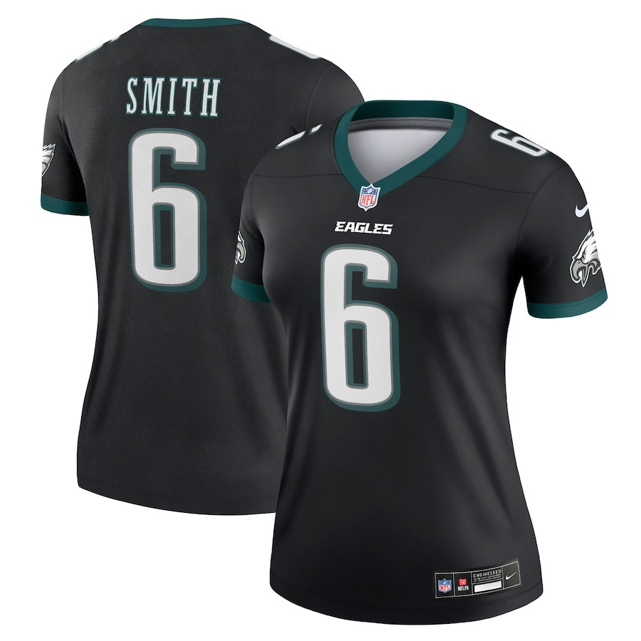 DeVonta Smith 6 Philadelphia Eagles Women Legend Player Jersey - Black JS5319 nicesnker