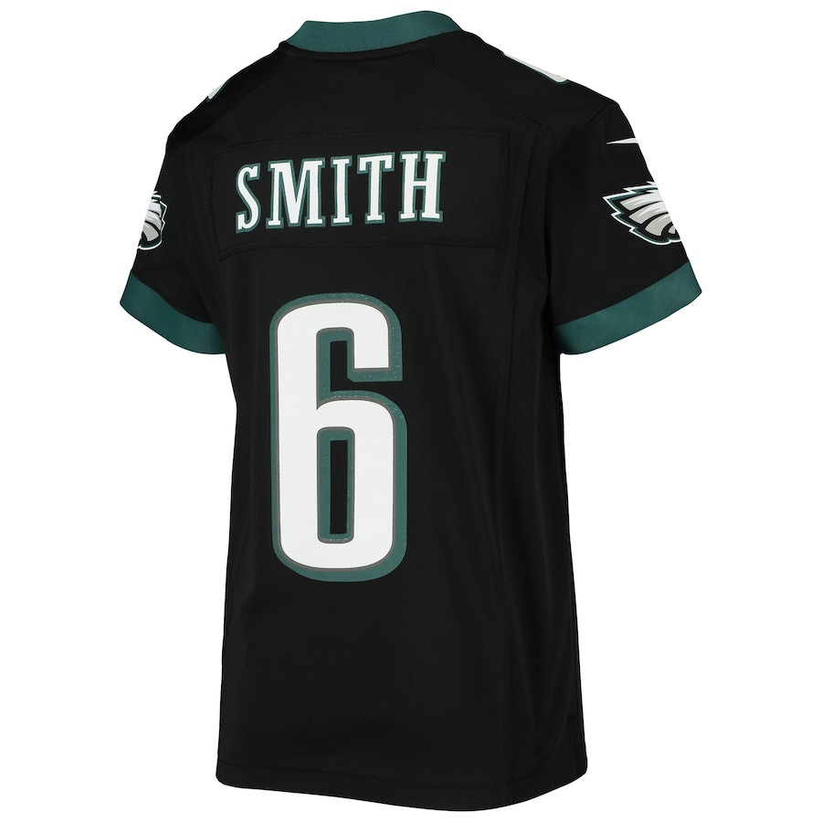 DeVonta Smith 6 Philadelphia Eagles YOUTH Game Jersey - Black JS2657 nicesnker - Image 3
