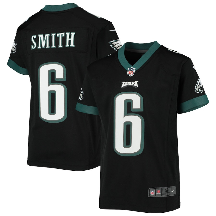 DeVonta Smith 6 Philadelphia Eagles YOUTH Game Jersey - Black JS2657 nicesnker