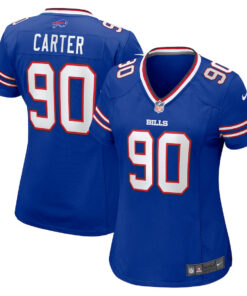 DeWayne Carter 90 Buffalo Bills Women's Game Jersey - Royal JS9232 nicesnker