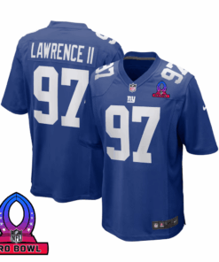 Dexter Lawrence II 97 New York Giants 2025 Pro Bowl Patch Game Men Jersey - Royal JS8061 nicesnker