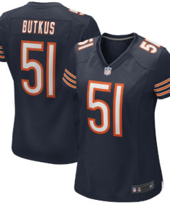 Dick Butkus 51 Chicago Bears Women Game Retired Jersey - Navy JS4235 nicesnker
